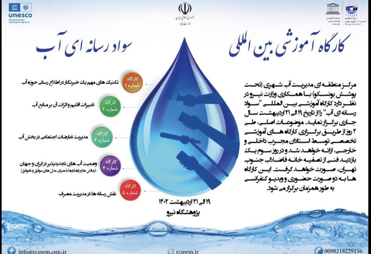 برگزاری کارگاه آموزشی بین­‌المللی «سواد رسانه‌ای آب»